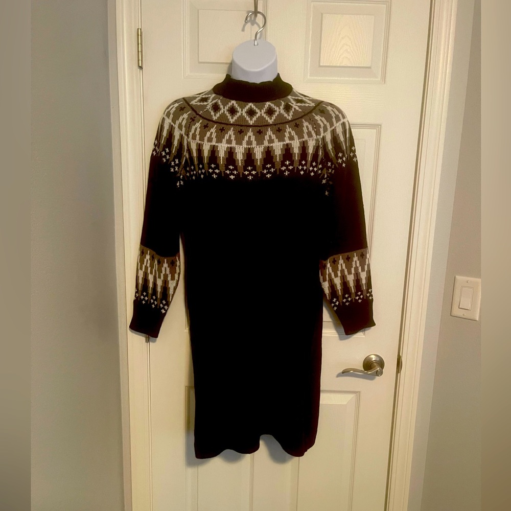Lane Bryant Fair Isle Sweaterdress (midi), size 14/16
